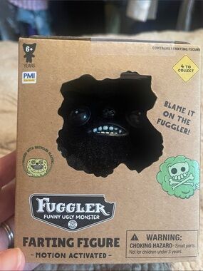Fuggler Funny Ugly Monster Farting Figure - Black